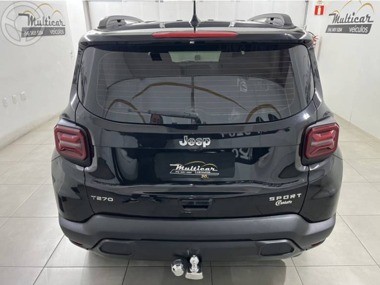 JEEP - RENEGADE 1.3 SPORT T270 16V TURBO FLEX 4P AUTOMÁTICO - 2022/2022 - PRETA - R$ 104.900,00