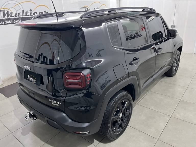 JEEP - RENEGADE 1.3 SPORT T270 16V TURBO FLEX 4P AUTOMÁTICO - 2022/2022 - PRETA - R$ 104.900,00